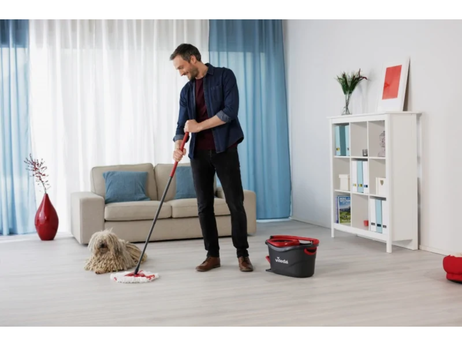 BOX Vileda Mop obrotowy TURBO Easy Wring & Clean 163422